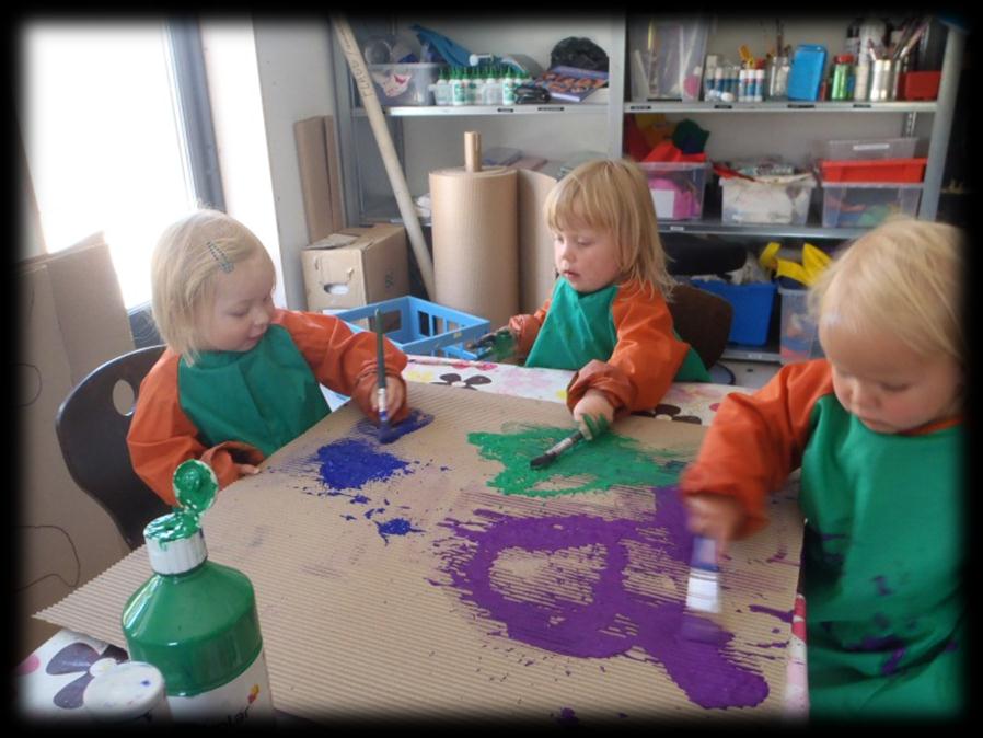 Kunst, kultur og kreativitet Brannhaugen har et eget verksted der ulike formingsmaterialer er tilgjengelig for barna.