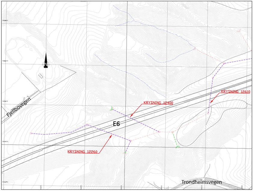6 Tegning GH-3050 6 Tegning GH-3050 Tegning GH-3050 viser området som ligger sørvest for der E6 krysser elva Leira, rett nord for Høybo, se Figur 6-1. Figur 6-1 Utsnitt av Tegning GH-3050.