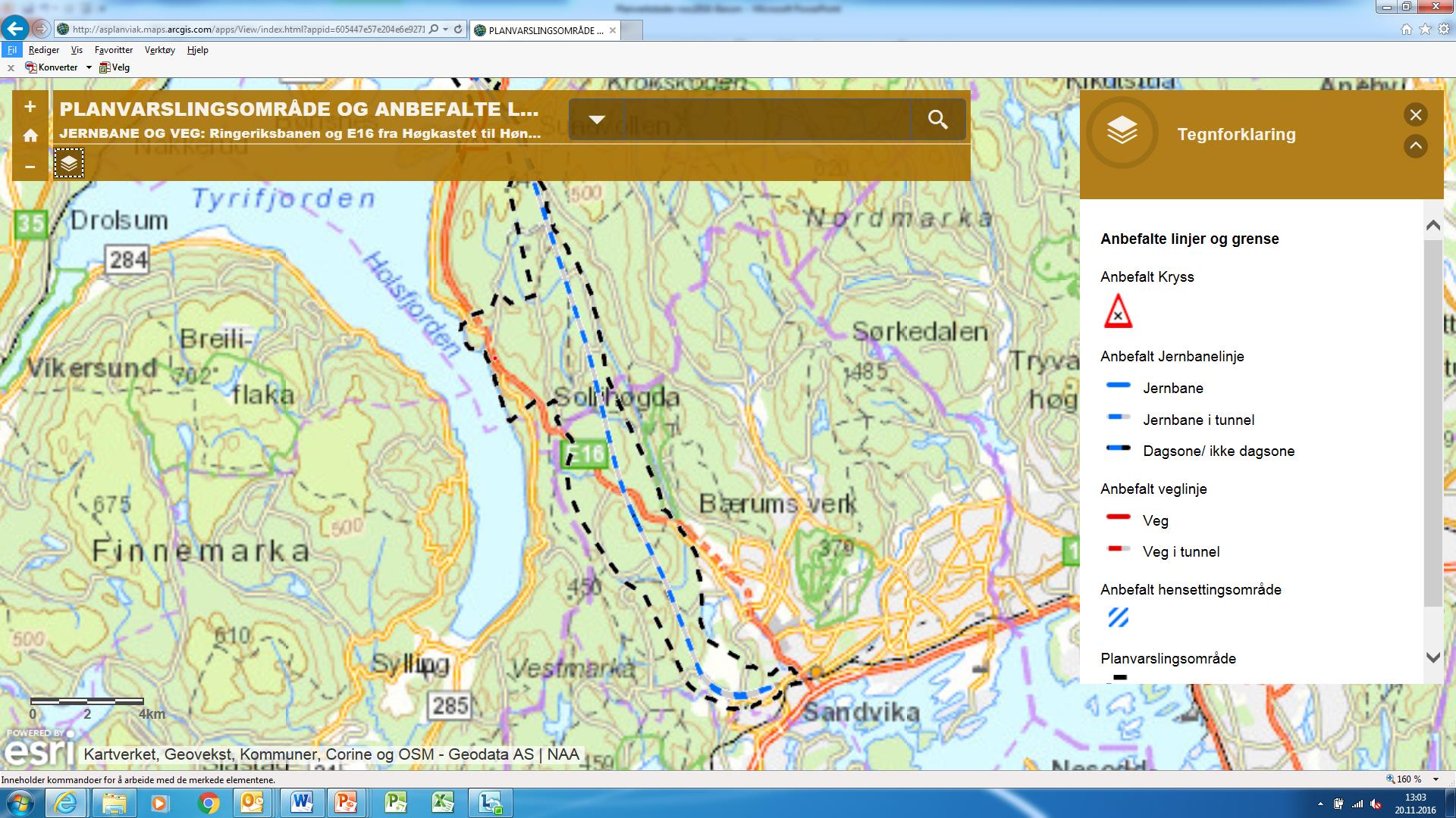 ytre ramme for mulig tunnel, bane, veg,