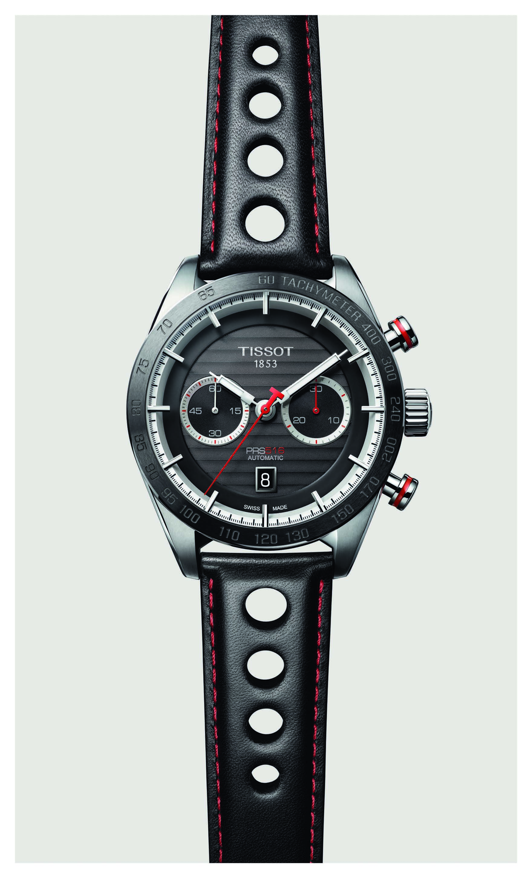 It s time for a challenge. TISSOT PRS 516 AUTOMATIC. A VERY SPECIAL PIECE WITH A VINTAGE TOUCH THAT PAYS HOMAGE TO RACING CARS.
