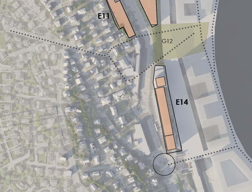 Figur 53 Gateoppriss Lagårdsveien mot sørvest.