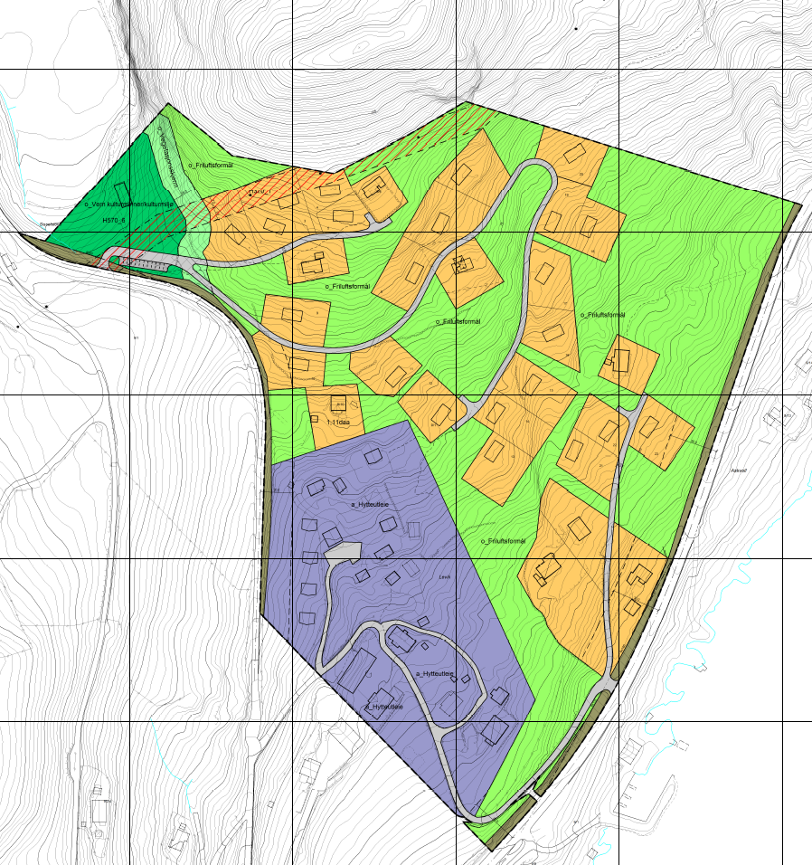 Vurdering av risiko for snøskred Planforslaget innebærer 28 nye fritidsboliger, hvorav 4 er utleiehytter. I dag er det flere eksisterende hytter innenfor planområdet.