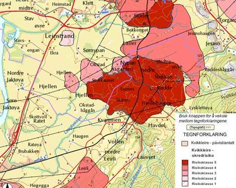 Studieområde To faresoner for kvikkleireskred i Melhus er i samarbeid med NVE valgt ut: Rødde og Stokkaunet Farekart Typisk