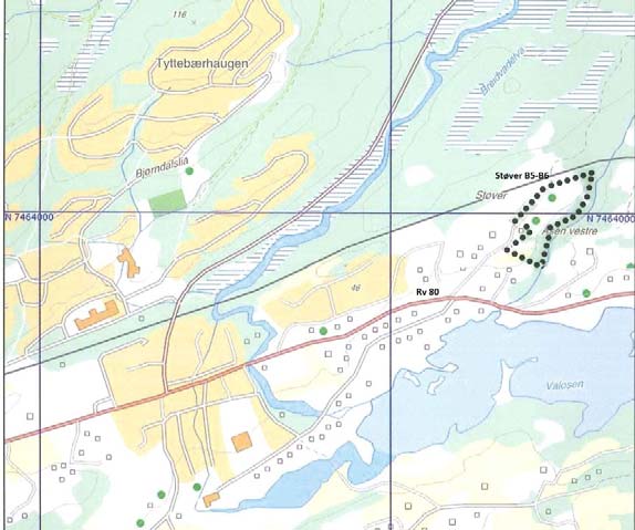 5 Planområdet er på totalt 42,56 daa. Planområdets lokalisering i forhold til Bodø sentrum Planområdets lokalisering på Støver 2.