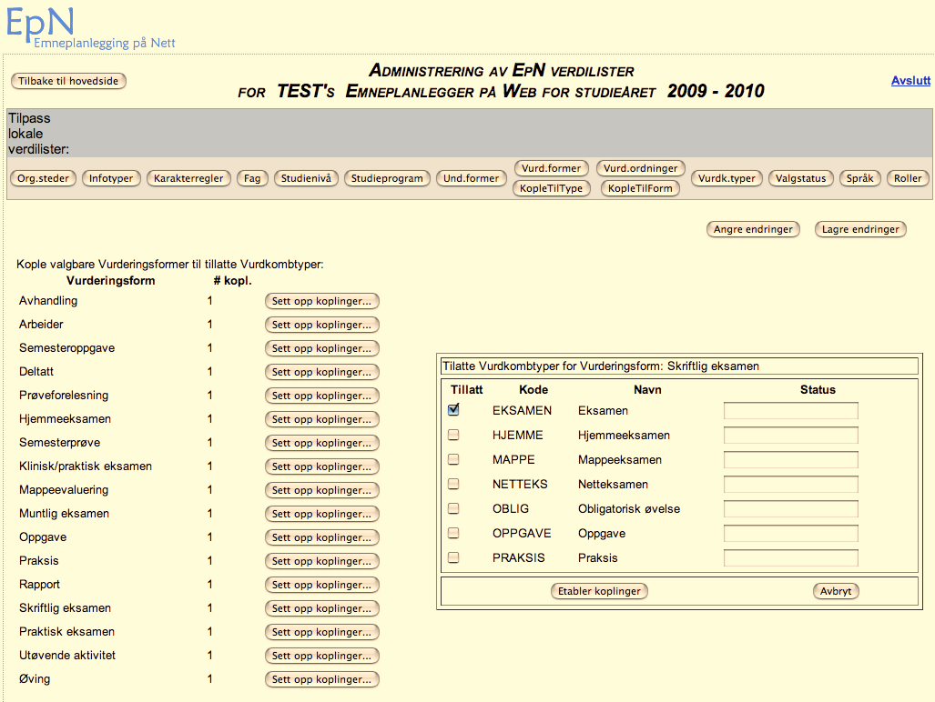 Notat ITEA I forbindelse med den nye vurderingsmodulen i FS/EpN ble det innført to hjelpetabeller i EpN med tilhørende registreringsbilde i EpNAdm.