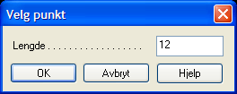 26.10.2009 Kapittel 2... 5 Velg som vist ovenfor. Avslutt med OK. Se meldinger fra programmet i øverste meldingsfelt og følg disse. Inngi startpunkt for vegg - se meldingsfeltet øverst i skjermen.