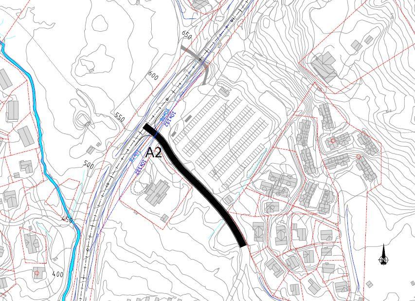 Side 10 av 16 Alternativ A2 nytt kryss ved Fjøllhalli Krysset ved Fjøllhalli, vedlegg TC001. Dette krysset blir liggende nær en krapp innerkurve.