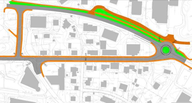 2.2 Markegata øst Det er gjort en trafikal vurdering på å omklassifisere Markegata øst til gjennomgående Rv 5.