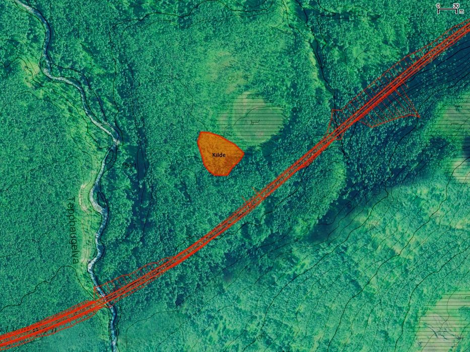 8.5 Lokalitet 4. Tepphaugane nordvest Naturtype (%): Utforming: A06 Kilde og kildebekk A0601 Kilde i lavlandet Supplerende naturtype (%) Utforming: Verdi: C Undersøkt dato: 11.