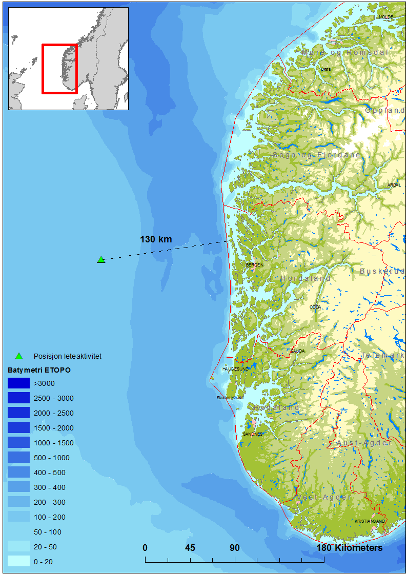 Figur 1 Beliggenheten til planlagt leteaktivitet i Askja-området i Nordsjøen. Tabell 1 Basisinformasjon for miljørisikoanalysen for leteaktivitet i Askja-området.