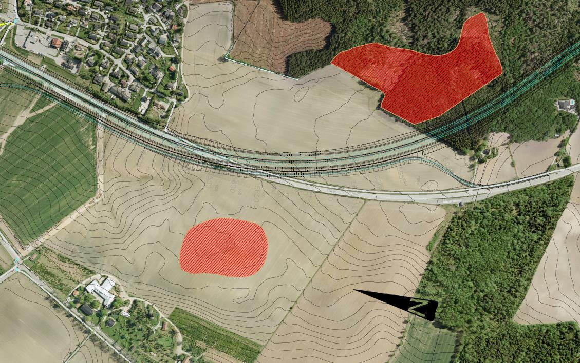 4 Beliggenhet av deponi Ny jord 1 (NJ1) ligger i nærheten av ny og eksisterende E18 ved Rissletta. Ny E18 følger eksisterende E18 fram mot Rissletta.