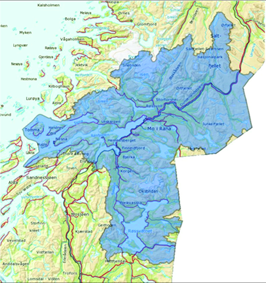 Vannområde Sør Salten Kommuner Miljøutfordringer Redusert eller endret Beiarn vannføring og vannstand Gildeskål Landbruksforurensning Meløy Havner (Fysisk inngrep Rødøy og/eller forurensning) Div.