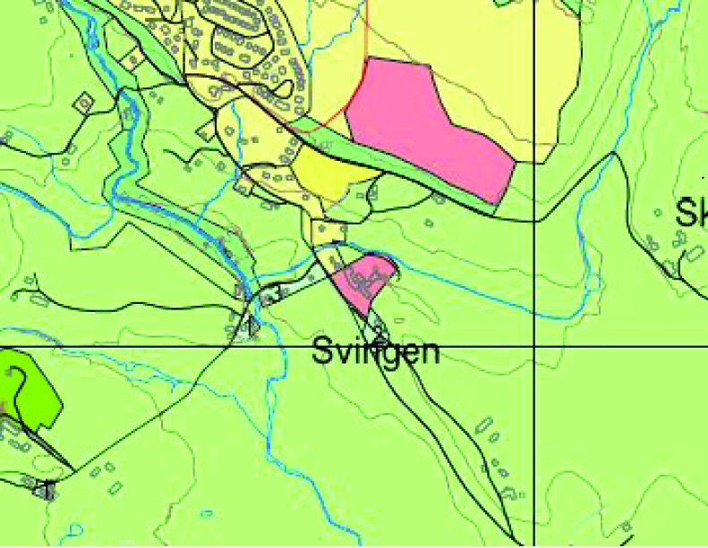 3. Boligområde Svingen Gnr / Bnr: 65/1 Dagens formål: LNF Foreslått formål: Boliger Arealstørrelse: 14,5 daa Forslagsstiller: Steinar Lunda Området ligger mellom boliger, gangvei og LNF Området