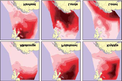 4.8 Sjøfugl og sjøpattedyr Den høye produksjonen av plankton og fisk gjør at Barentshavet har fuglekolonier som er blant de største i verden.