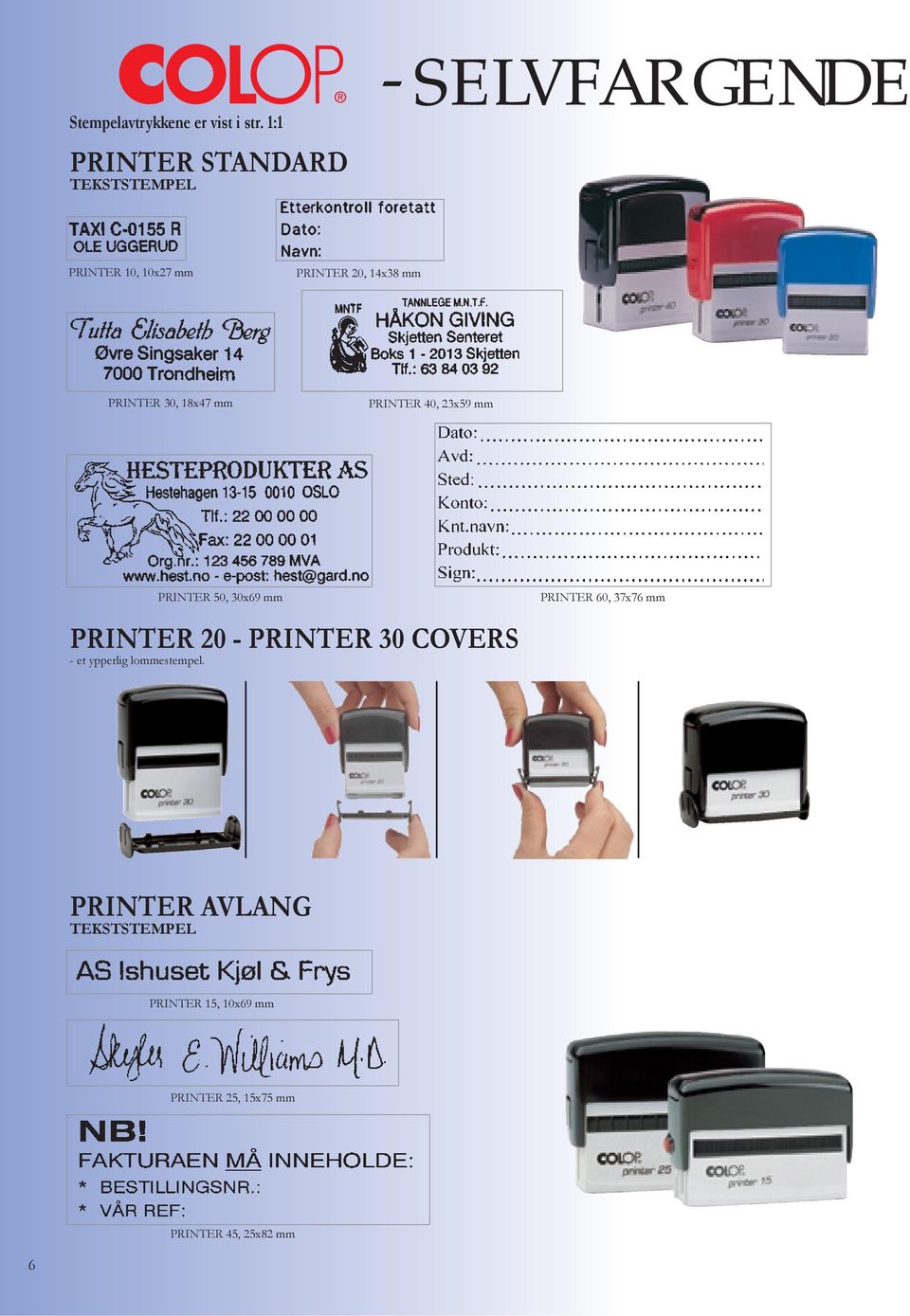 - PRINTER 30 COVERS - et ypperlig lommestempel.