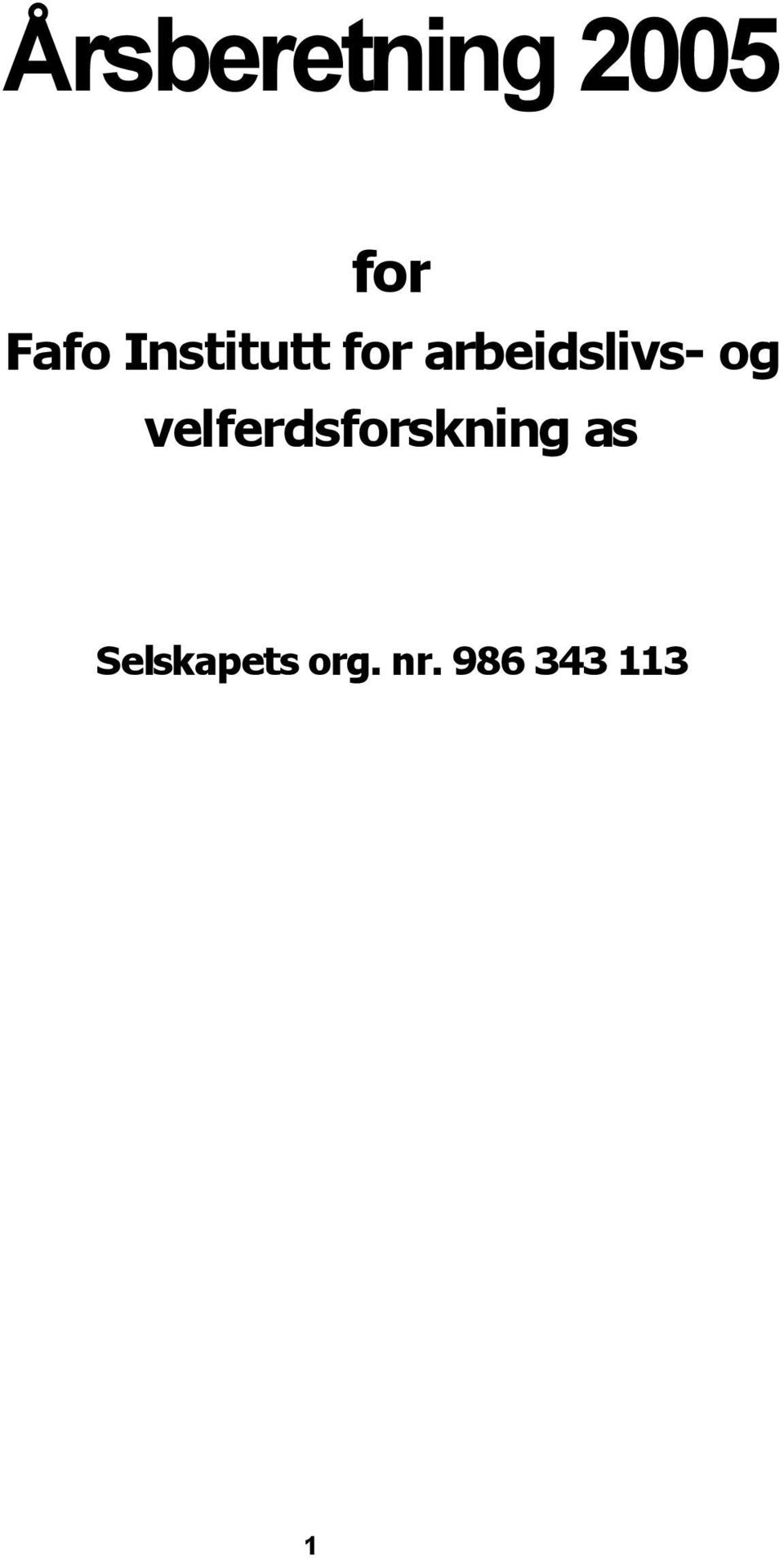 og velferdsforskning as