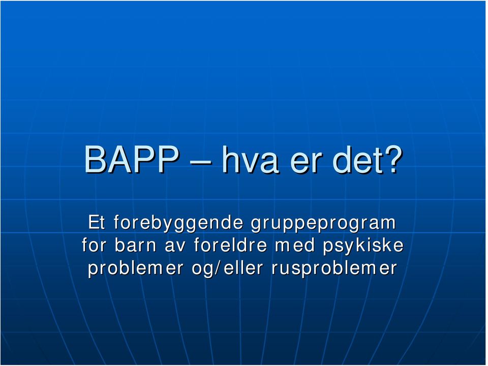 gruppeprogram for barn av