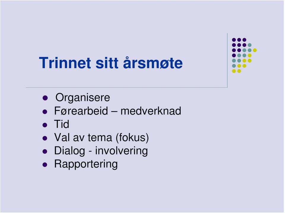 medverknad Tid Val av tema