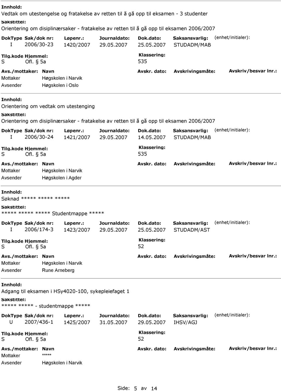 opp til eksamen 2006/2007 2006/30-24 1421/2007 14.05.