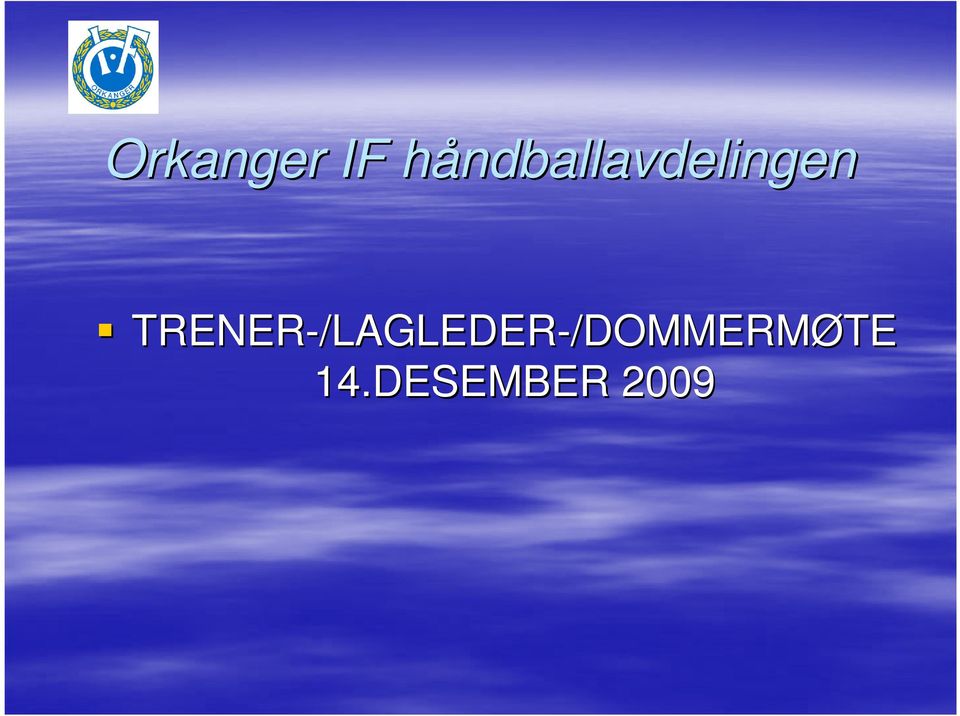 TRENER-/LAGLEDER