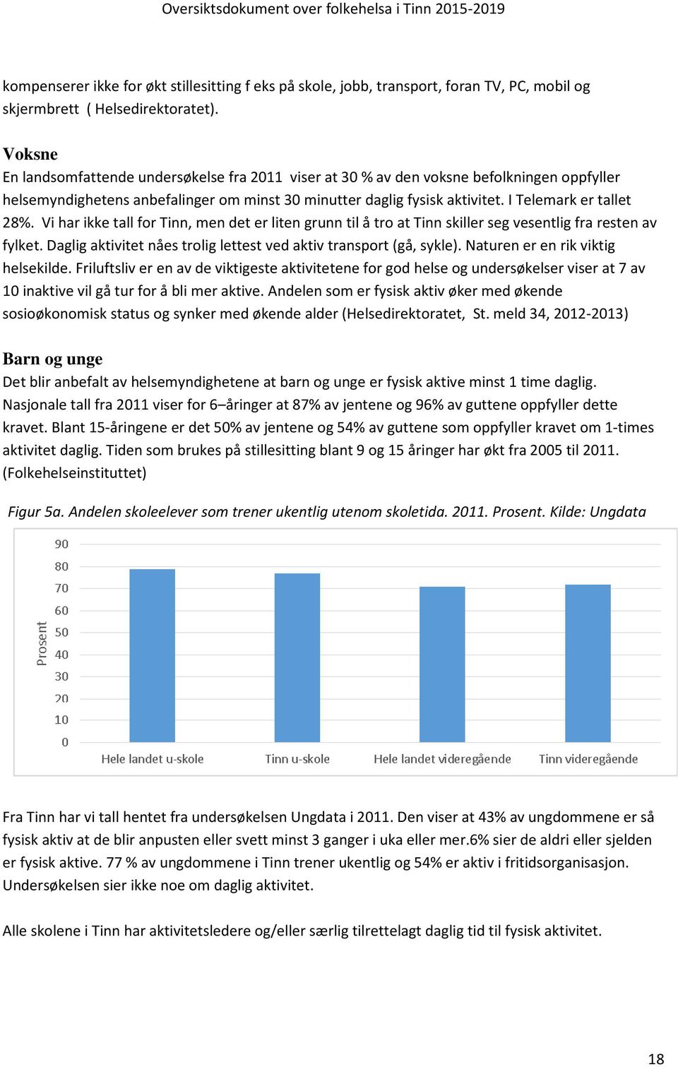 I Telemark er tallet 28%. Vi har ikke tall for Tinn, men det er liten grunn til å tro at Tinn skiller seg vesentlig fra resten av fylket.