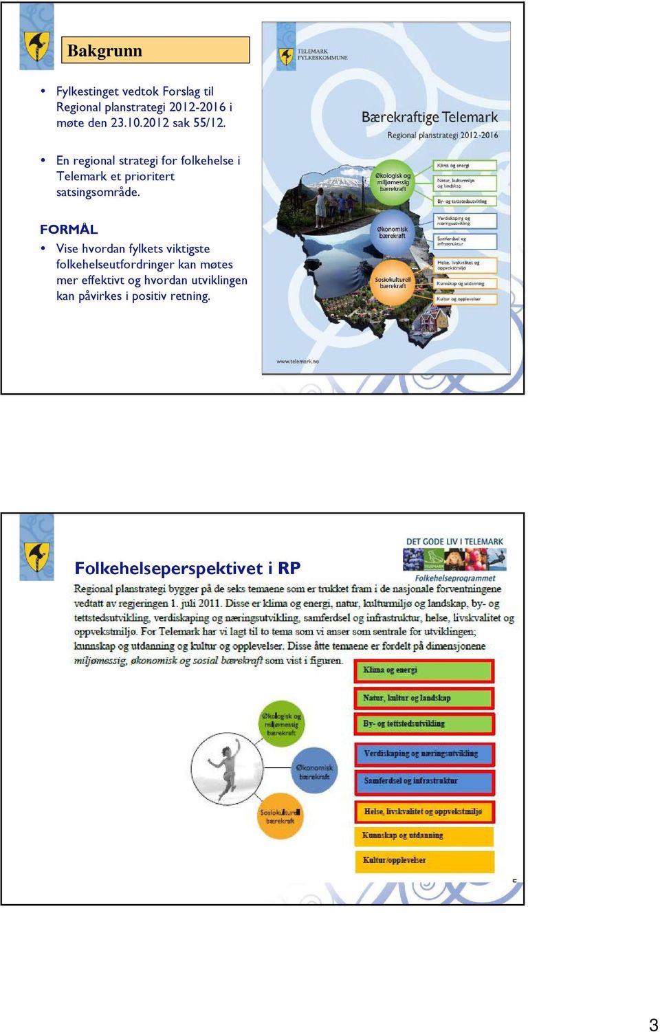 En regional strategi for folkehelse i Telemark et prioritert satsingsområde.