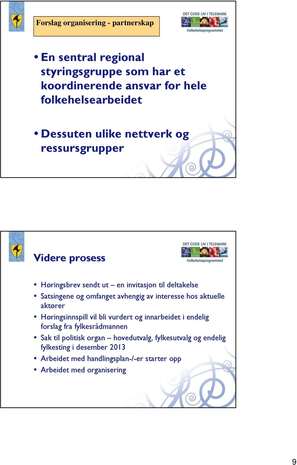 avhengig av interesse hos aktuelle aktører Høringsinnspill vil bli vurdert og innarbeidet i endelig forslag fra fylkesrådmannen Sak til