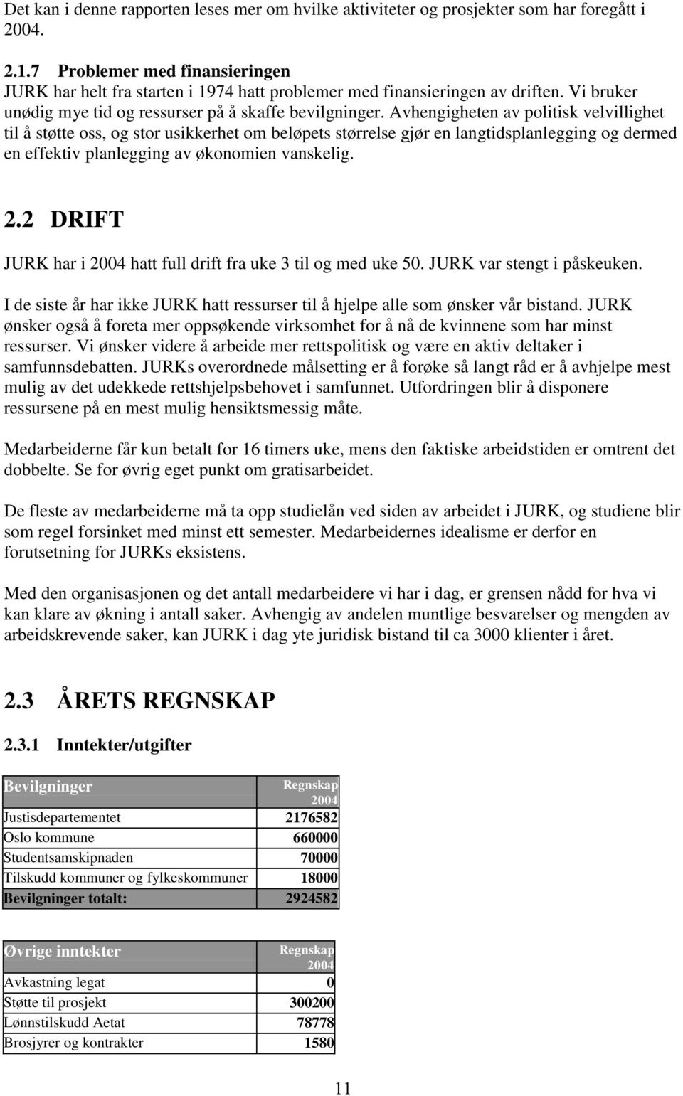 Avhengigheten av politisk velvillighet til å støtte oss, og stor usikkerhet om beløpets størrelse gjør en langtidsplanlegging og dermed en effektiv planlegging av økonomien vanskelig. 2.