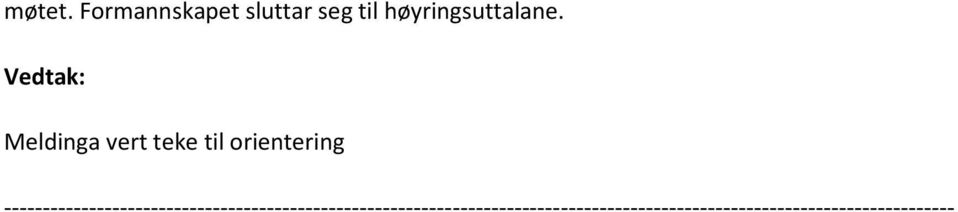 seg til høyringsuttalane.