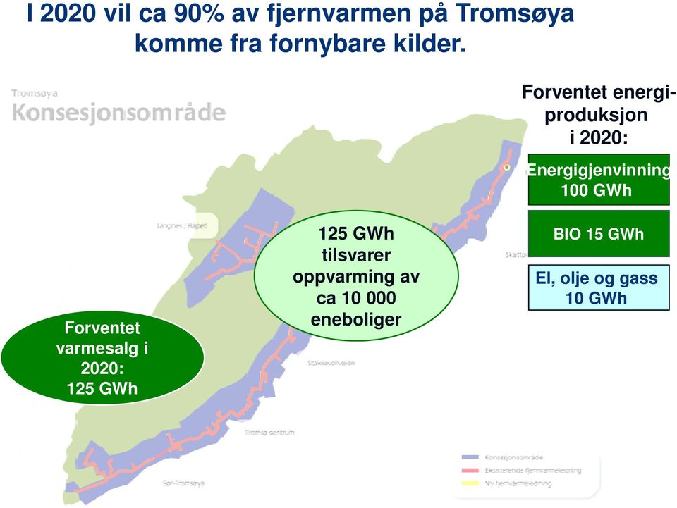 Forventet energiproduksjon i 2020: Energigjenvinning 100 GWh