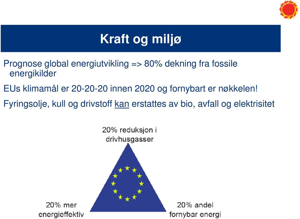 20-20-20 innen 2020 og fornybart er nøkkelen!