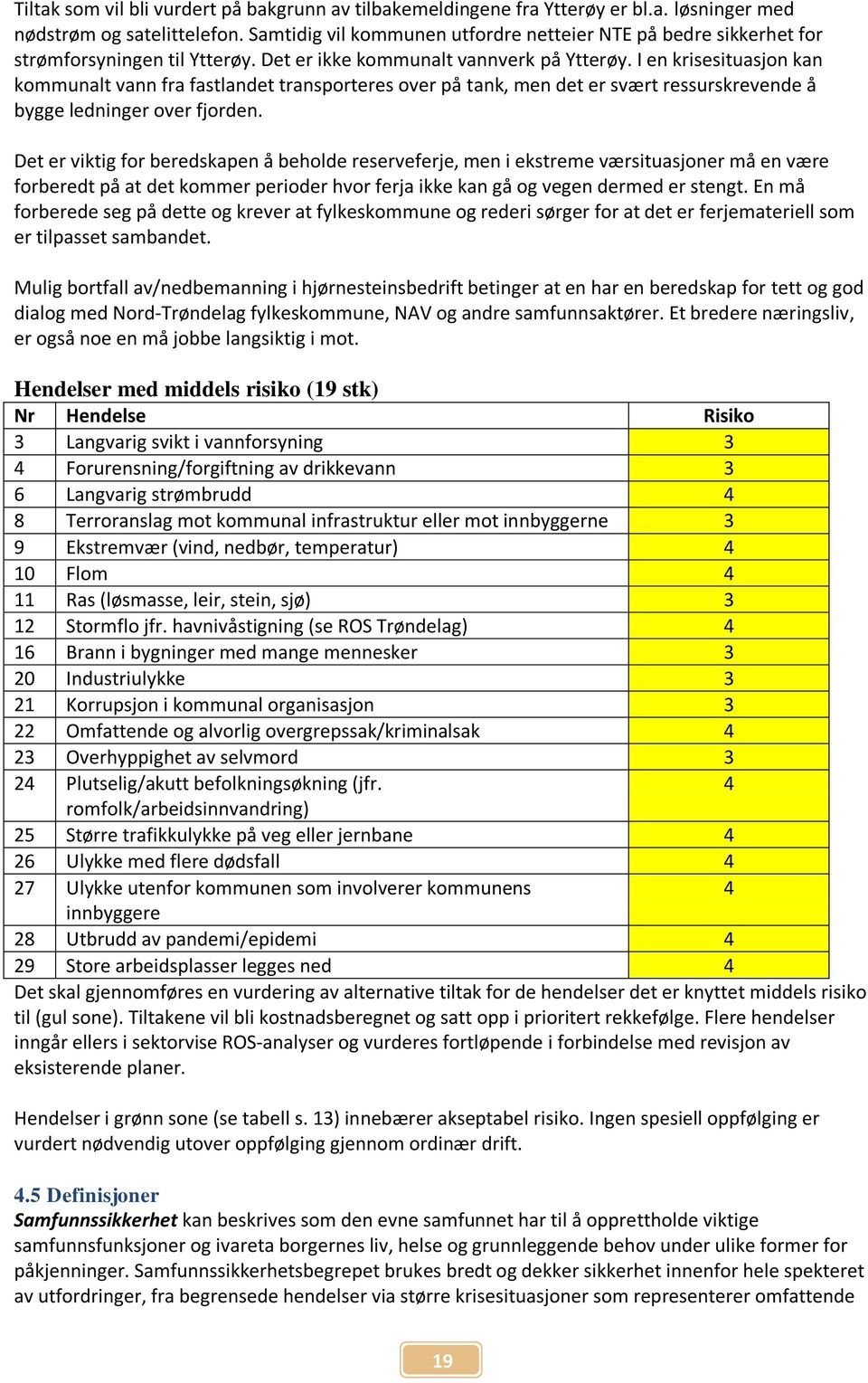 I en krisesituasjon kan kommunalt vann fra fastlandet transporteres over på tank, men det er svært ressurskrevende å bygge ledninger over fjorden.