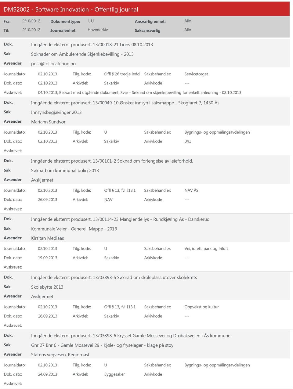 Søknad om kommunal bolig 2013 NAV ÅS dato: 26.09.