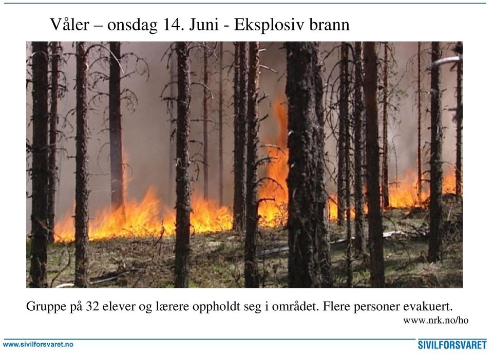 32 elever og lærere oppholdt seg