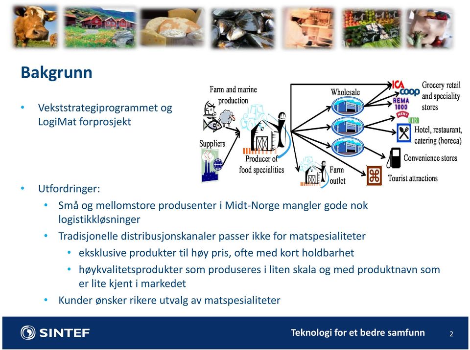 matspesialiteter eksklusive produkter til høy pris, ofte med kort holdbarhet høykvalitetsprodukter som