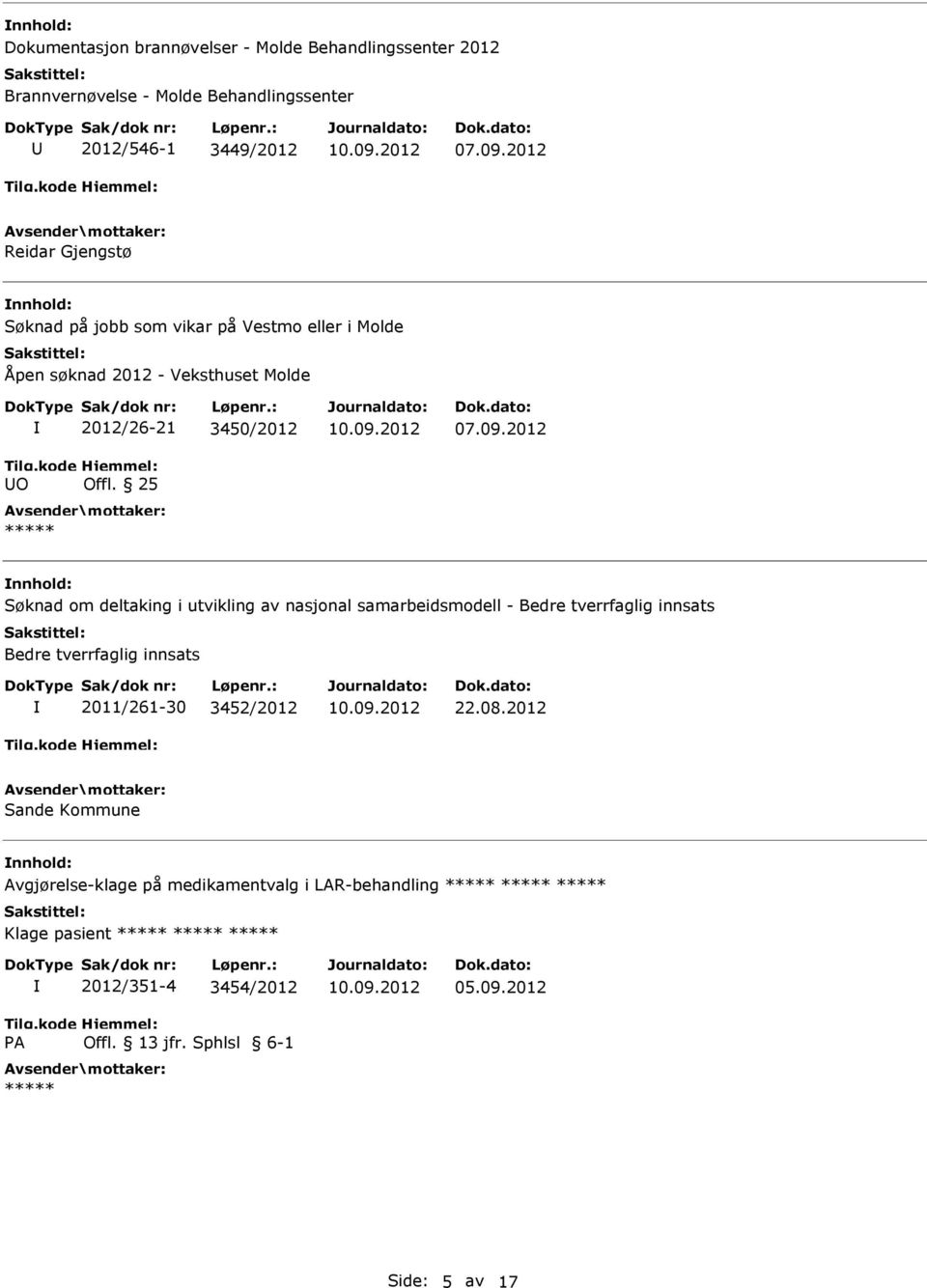 2012 Søknad om deltaking i utvikling av nasjonal samarbeidsmodell - Bedre tverrfaglig innsats Bedre tverrfaglig innsats 2011/261-30 3452/2012