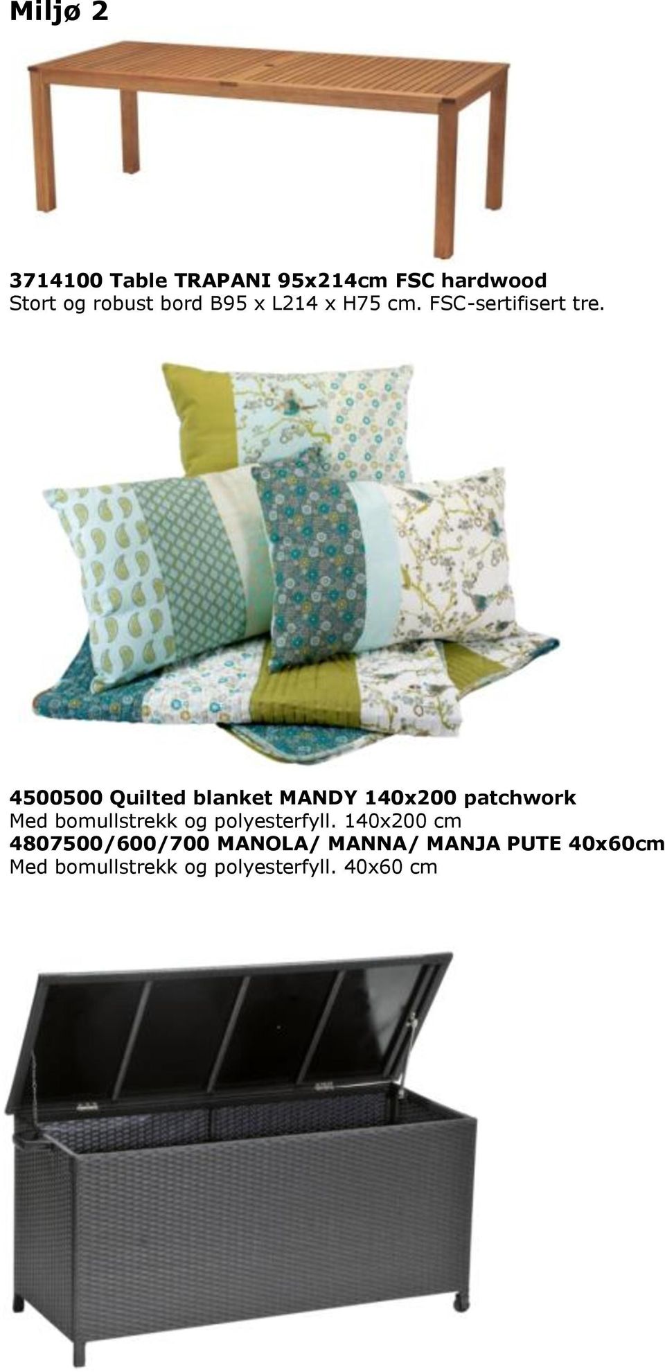 4500500 Quilted blanket MANDY 140x200 patchwork Med bomullstrekk og