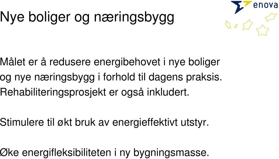 Rehabiliteringsprosjekt er også inkludert.