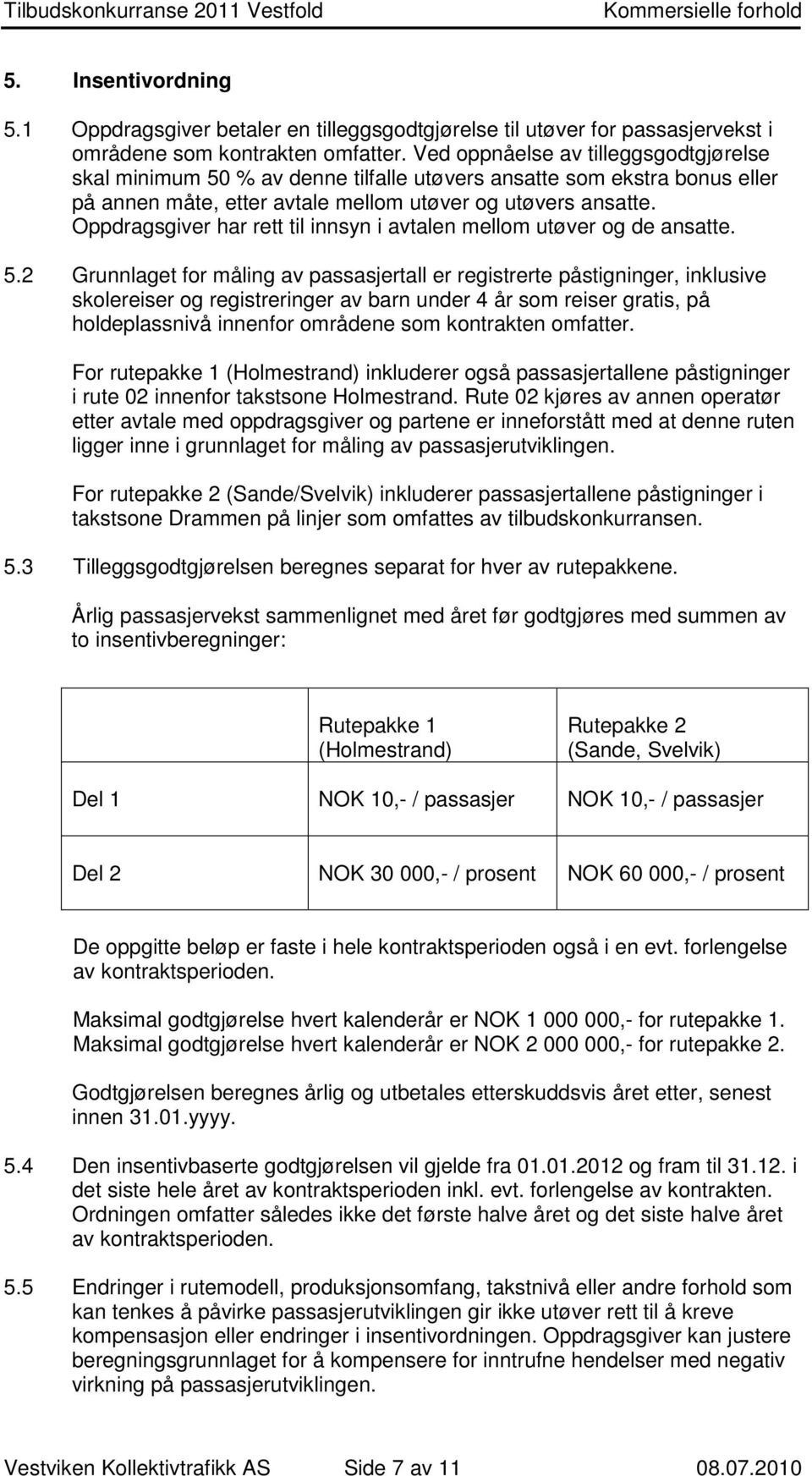 Oppdragsgiver har rett til innsyn i avtalen mellom utøver og de ansatte. 5.