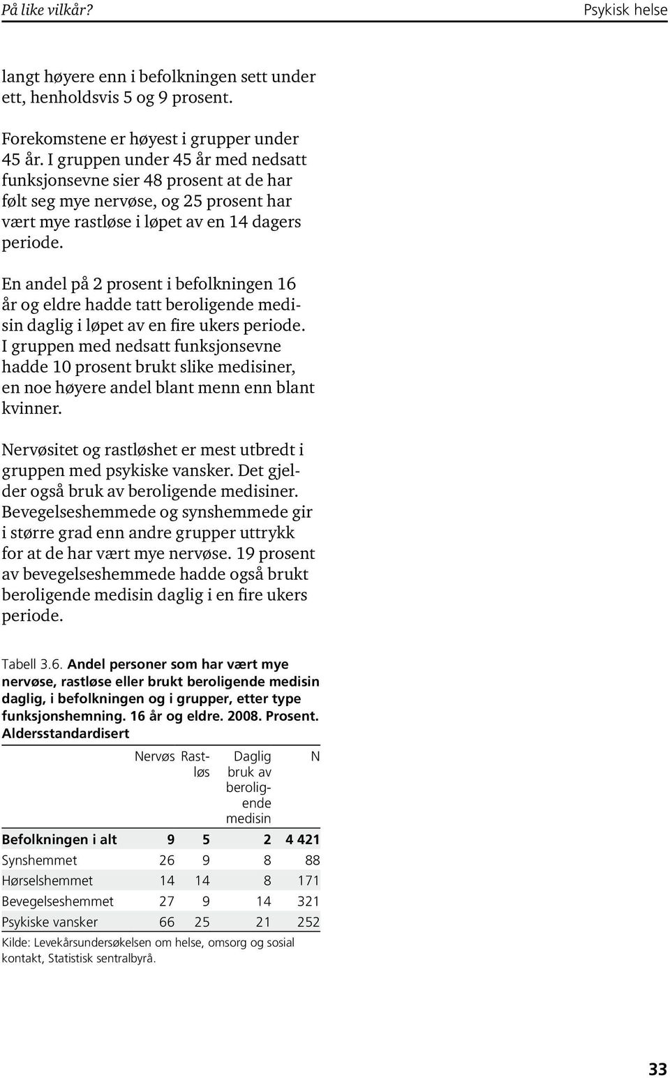 En andel på 2 prosent i befolkningen 16 år og eldre hadde tatt beroligende medisin daglig i løpet av en fire ukers periode.