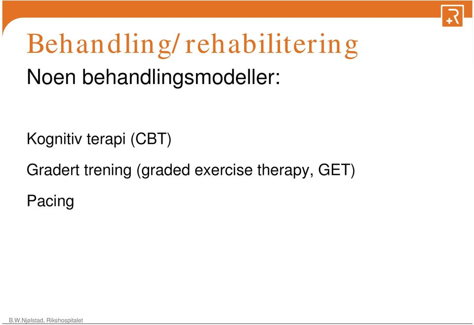 terapi (CBT) Gradert trening