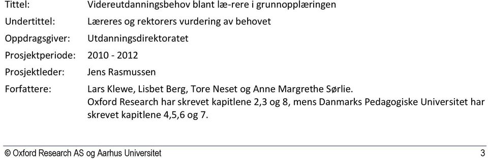 Lars Klewe, Lisbet Berg, Tre Neset g Anne Margrethe Sørlie.