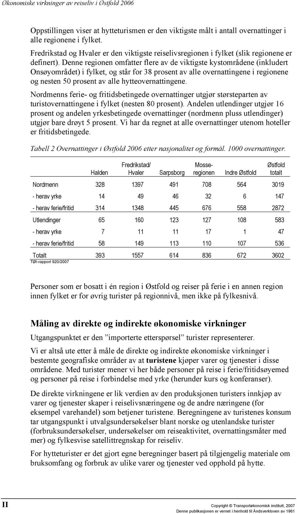 Denne regionen omfatter flere av de viktigste kystområdene (inkludert Onsøyområdet) i fylket, og står for 38 prosent av alle overnattingene i regionene og nesten 50 prosent av alle