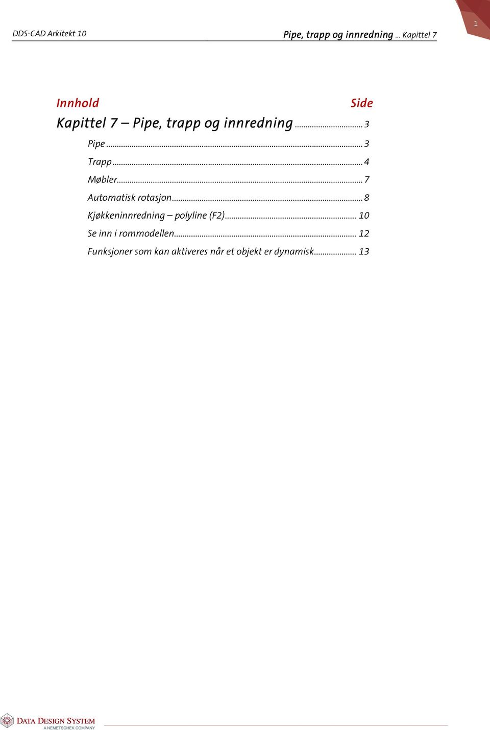 .. 7 Automatisk rotasjon... 8 Kjøkkeninnredning polyline (F2).