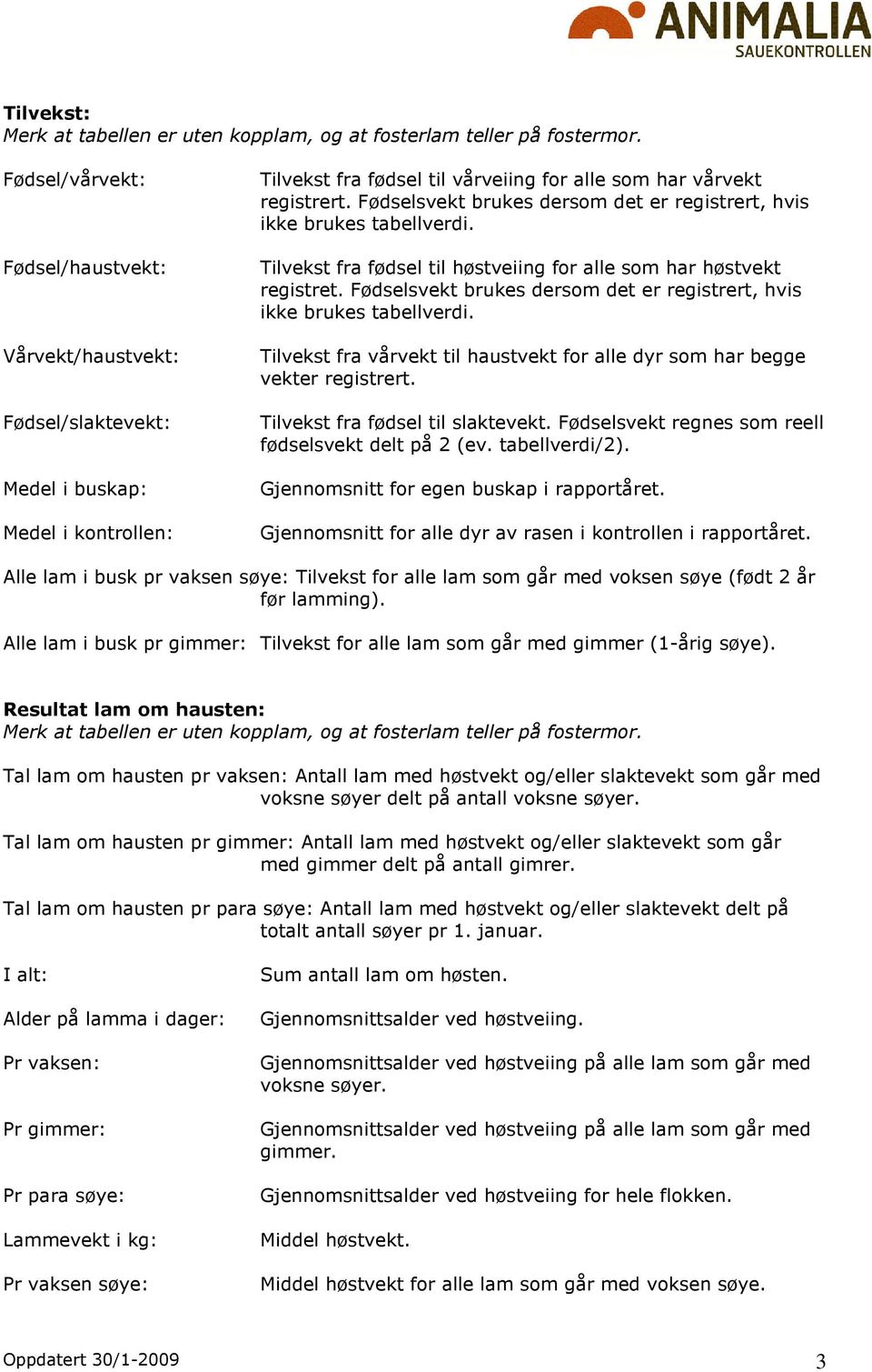 Fødselsvekt brukes dersom det er registrert, hvis ikke brukes tabellverdi. Tilvekst fra fødsel til høstveiing for alle som har høstvekt registret.