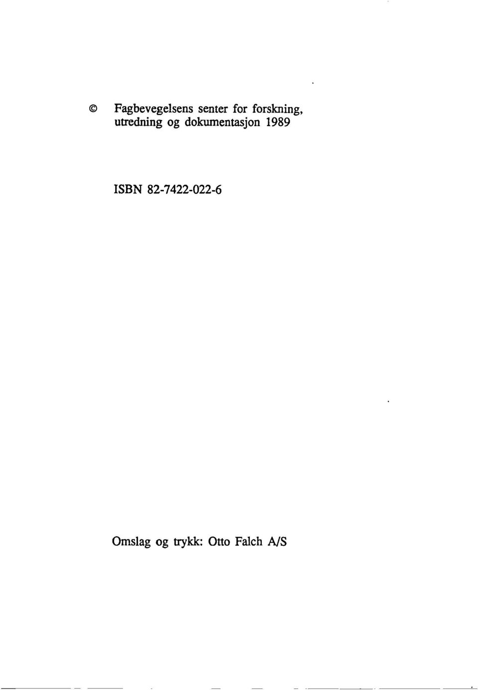 dokumentasjon 1989 ISBN