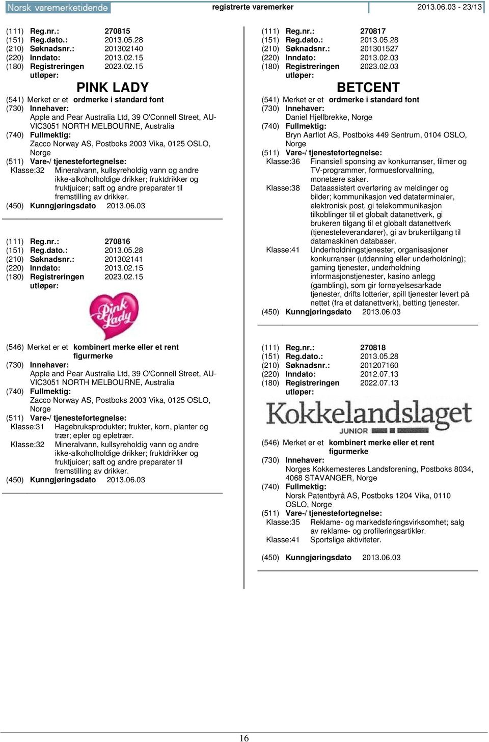 15 (180) Registreringen 2023