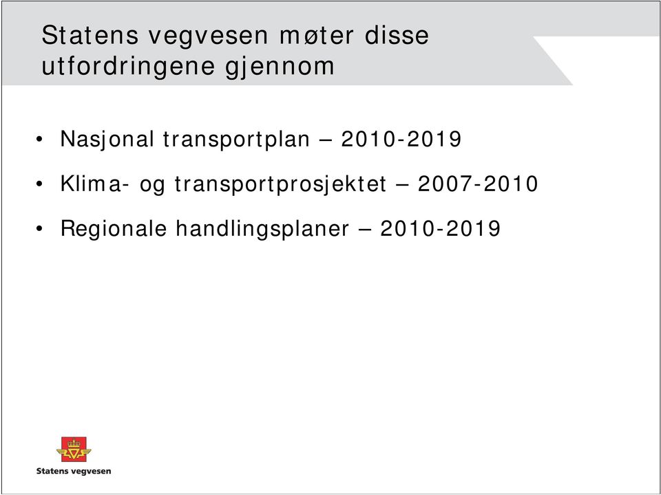 transportplan 2010-2019 Klima- og
