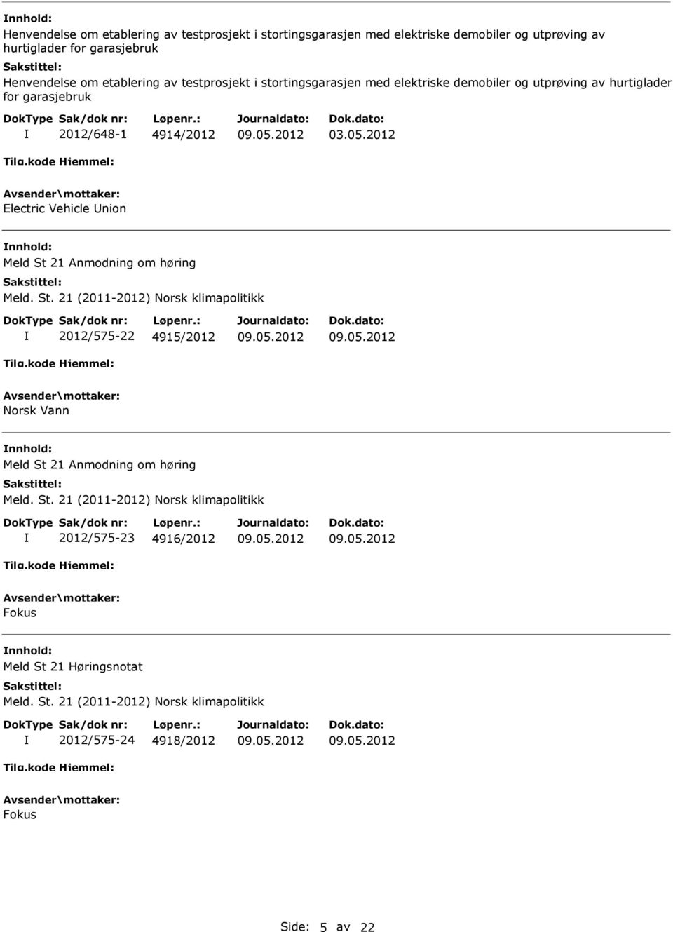 utprøving av hurtiglader for garasjebruk 2012/648-1 4914/2012 03.05.