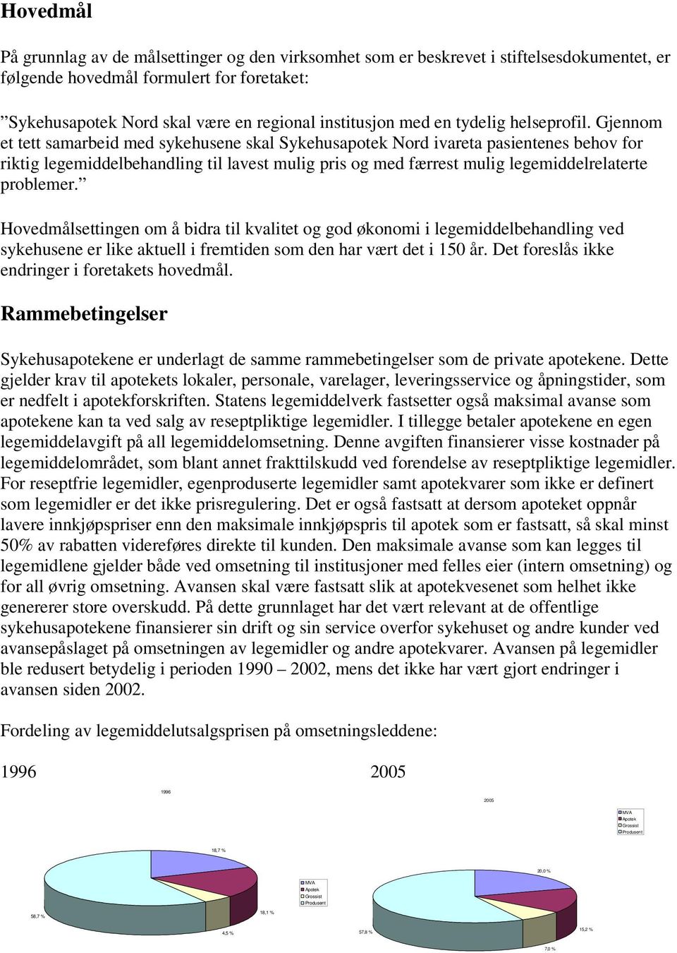 Gjennom et tett samarbeid med sykehusene skal Sykehusapotek Nord ivareta pasientenes behov for riktig legemiddelbehandling til lavest mulig pris og med færrest mulig legemiddelrelaterte problemer.